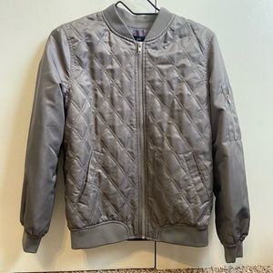 Grey/green bomber jacket